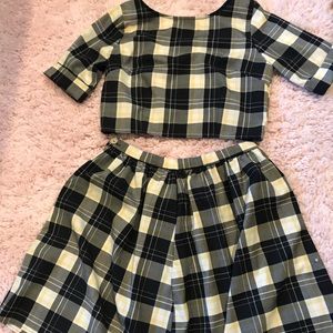 Plaid skirt and matching top